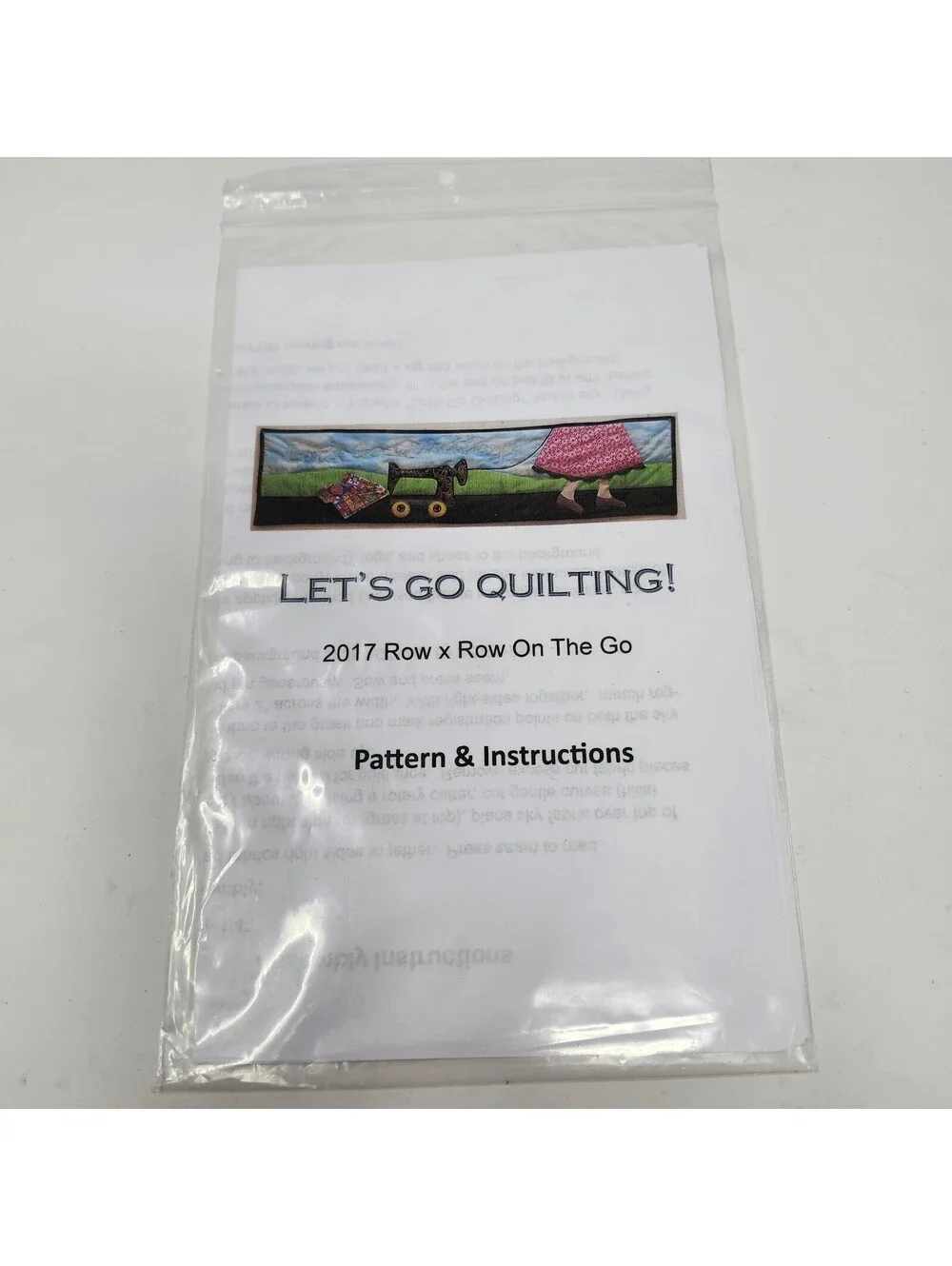 2017 Row by Row On the Go Let’s Go Quilting Sewing Machine Pattern